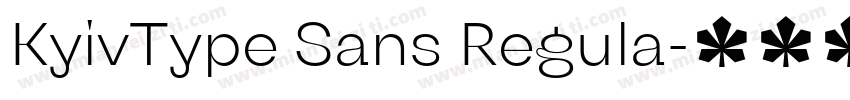 KyivType Sans Regula字体转换